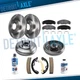 10pc Front and Rear Disc Rotors Pads Brake Drums Shoes for 2009-2011 Ford Focus