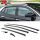 For 21-25 Volkswagen ID.4 Acrylic Tape-on Black Window Visor Sun Rain Vent 6PCS