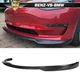 Fits 17-23 Tesla Model 3 IKON Style Unpainted Black Front Bumper Lip Spoiler PP