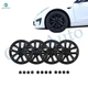 Set of 4 Matte Black Snap On Hubcap Wheel Rim Skin Covers For 2017-2023 Tesla 3