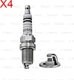 BOSCH Spark Plug x4 Petrol For NISSAN 200 Sx 100 Nx TOYOTA B13 1.3-4.5L 1987-