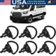 6x Steel Rear Cargo D-Hooks For 15-24 Ford Transit 150 250 350 350HD V550A74-AD
