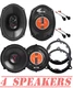 JBL Stage3 Front & Rear Door Speakers for 2004-2015 Nissan Titan/Armada/Frontier