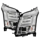 For Cadillac SRX 10-14 Headlights Driver & Passenger Side Chrome LED Light Tube