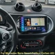 2+64G Car Radio For Mercedes Benz Smart Forfour Fortwo 453 Carplay Android 15.0