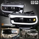 Jet Black Fits 2019-2024 Dodge Ram 2500 3500 Projector Headlights Lamps LED Tube