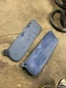 85- Ford Bronco F-350 Driver Passenger Sun Visor Set Blue Vinyl