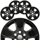 4 fits Dodge Ram 1500 Truck 2019-2025 Black 18" Wheel Skins Hub Caps Rim Covers