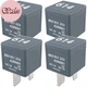 4-Pack 614 8E0951253 Automotive Relay, 12V 70A 4-Pin, Compatible with Audi A4 A6