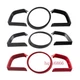 3Pcs Carbon Fiber Dashboard Frame Decor Cover Trims For Mazda 3 Axela 2014-2019