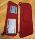 1987 - 1996 Ford F150 F250 F350 Bronco Red CLOTH Sun Visors Sun Shade Pair Set