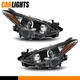 Pair Headlight Assembly Fit For 2014-2016 Mazda 3 Driver & Passenger Side