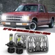 Pair Fit 82-93 Chevy S10 Blazer GMC S15 7X6 Projector LED Headlights Hi/Lo Beam