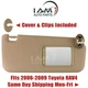 Sun Visor RIGHT Passenger Beige Tan Ivory for 2006 2007 2008 2009 Toyota RAV4
