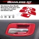 Interior Door Handle Bowl Cover For Dodge Charger 2011-2023 Carbon Fiber Red