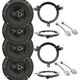 300W Dash & Overhead Speakers Replacement Package for 2007-2017 Jeep Wrangler