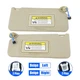 For 08-12 Honda Accord Beige Sun Visor W/Light Left Driver+Right Passenger Side
