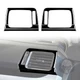 For Honda Ridgeline 2017-2023 Vinyl Black Console L&R Air Outlet Vent Trim 6pcs