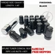 Fit Ford Focus C-Max Spline Tuner Acorn Lug Nut Conical Seat 12x1.5 Black 20pc