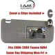 Sun Visor Right Passenger GRAY for 2006 2007 2008 2009 2010 2011-12 Toyota RAV4