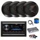 Pyle Double DIN BT Marine Receiver, Amp w/Kit, 4X 6.5" 150W Speaker,Wire,Antenna