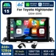 CAR STEREO GPS CARPLAY ANDROID 15 RADIO 6G+128GB FOR TOYOTA HIGHLANDER 2014-2019