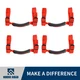 Universal 4PCS Red Roll Bar Grab Handles for 1955-2025 CJ-JL Jeep Wrangler Car