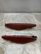 Left & Right Front Center Console Trim Pad Set Chateau Red 11-14  BMW X6 E71