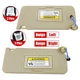 Beige Car Sun Visor w/ Light & Mirror Left & Right for Honda Accord 2008-2012