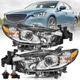For 2014-2017 Mazda 6 Halogen Headlights Assembly Driver & Passenger Side Lamps