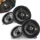 For Jeep Wrangler JK JKU 2007-2018 Kicker Speaker Upgrade 77KICK10 6.5in 4 Packs