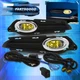 For 16-18 Honda HR-V HRV Bumper Driving Yellow Fog Lights Lamps + Switch Bezel