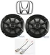 Kicker 6.5" Factory Door Car Speaker Replacement Kit For 1986-2000 Honda Civic