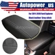 For 2011-2018 Ford Explorer Black Leather Console Lid Armrest Cover Gray Stitch