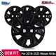 For 2018-2025 Nissan Kicks 16" Hubcaps Snap-On Glossy Black Wheel Covers 4PCS