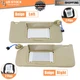 Left & Right Beige Car Sun Visor with Light & Mirror For Honda Accord 2008-2012