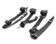 13 BMW X5 (E70) REAR 2ND ROW LEFT CENTER RIGHT SEATBELT RETRACTOR SET/3 (Black)