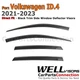 Wellvisors Window Visors Rain Guards For 2021-2026 Volkswagen ID.4 Black Trim