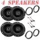 Kenwood KFC-1698RS 350 Watt 6.5" Front/Rear Speakers for 2008-2022 Honda Accord