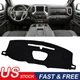 Dash Cover Mat Dashboard Pad Black For 2019-2021 Chevrolet Silverado/GMC Sierra