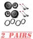 4 Kenwood 6.5" Front & Rear Door Car Speakers w/Install Kit for 2006-2017 Honda
