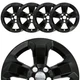 4 fits Jeep Compass Latitude 2018-2021 Black 17" Wheel Skins Hub Caps Rim Covers