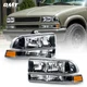 VRC Fit For Chevy S10/blazer 1998-2004 Headlight+ Bumper Signal Light Black