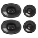 JBL Stage3 627F 6.5" & Stage3 9637F 6x9" Front and Rear Car Speaker Bundle Qty:4