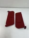 92-96 Ford Bronco F-Series Pair Of Sunvisors Sun Visors Cloth OEM Red/Maroon