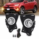 For 2016 2017 2018 Toyota RAV4 Driving Fog Lights Bumper Lamps+Switch+Wiring Kit