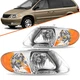 Headlights For 2001-2007 Dodge Caravan Chrysler Town & Country Chrome Headlamps