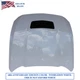 for 2024- 2026 Ford Mustang hood extension panel with scoop Wimbledon White