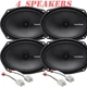 4X 6"x9" 2-Way Front & Rear Door Speakers for 2009-2025 Dodge RAM 1500,2500