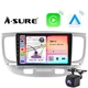 Car Stereo Radio +AHD Wireless CarPlay Android Auto SWC For Kia Rio ii 2006-2011